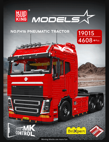 Mould King 19015 LKW pneumatische Zugmaschine Klemmbausteine 4608+pcs Spielzeug - Picture 5 of 20