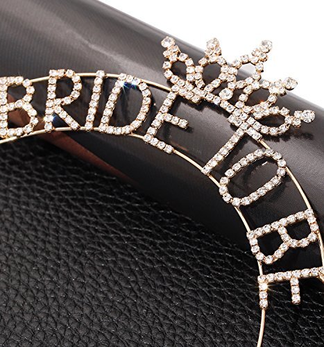 Wedding Party Bridal Headband with Sparkling Rhinestone Elegant Crown Headband - Picture 6 of 7