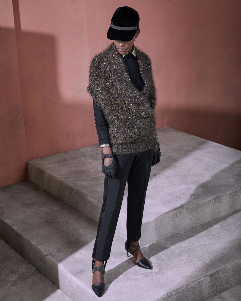 Brunello Cucinelli — $3650 BRUNELLO CUCINELLI MOHAIR BLEND SEQUIN HEAVY KNIT SWEATER 2017 FALL XS