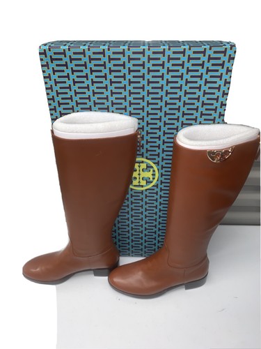 Tory Burch Sidney Boot Hi Veg Penny Brown Leather