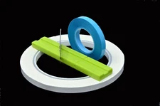 Splicing Kit Open Reel Audio 1/4" W NEON GREEN Splicing Block Leader Splice Tape