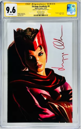 Elizabeth Olsen Signed CGC Signature Series Graded 9.6 Strange Academy #4 Red