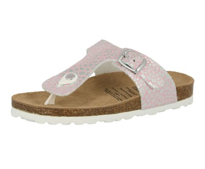 Zehentrenner rosa LICO Bioline Stone Kids Schnallen Mädchen