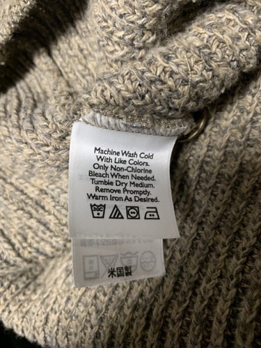 Vintage Eddie Bauer 5 Button Ribbed Knit Henley Sweater Made In USA Large - Picture 9 of 9