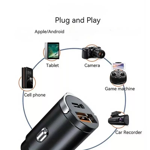 100W Dual Port Fast Car Charger Mini USB Type-C Phone Socket For iPhone Samsung - Picture 7 of 17