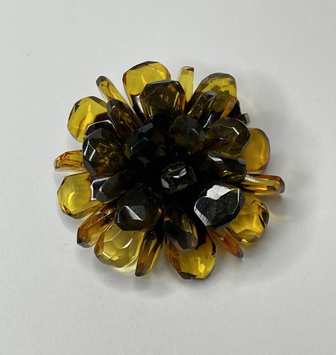 GREENISH Amber Stone Ring.Amber Flower Ring. Adjustable Amber Stone Flower Ring. - Picture 2 of 15