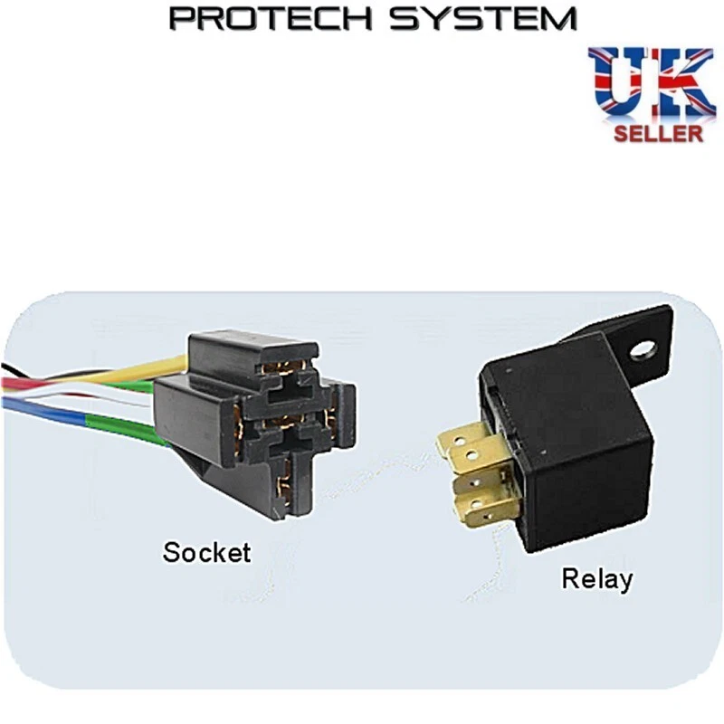 12V 40Amp 5 Pin Immobilizer Relay & Socket 5P-SPCO40A