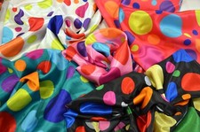 Multi Color Polka Dot Fabric Polka Dot Satin Fabric Polka Dot Silky Satin