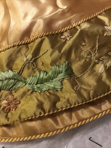 Martha Stewart Weihnachtsbaum Rock Gold Satin mit Stickerei Kanten & Gold Co - Bild 3 von 7