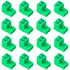 20 Pcs 5.08mm 2 Pin Phoenix Type Connector Green PCB Screw Terminal Block 2 Pole