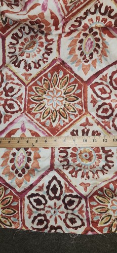 P. KAUFMANN BOHEMIAN DESIGN PATTERN BRUSHED COTTON DRAPERY FABRIC 3 YDS NEW - 第 6/11 張圖片