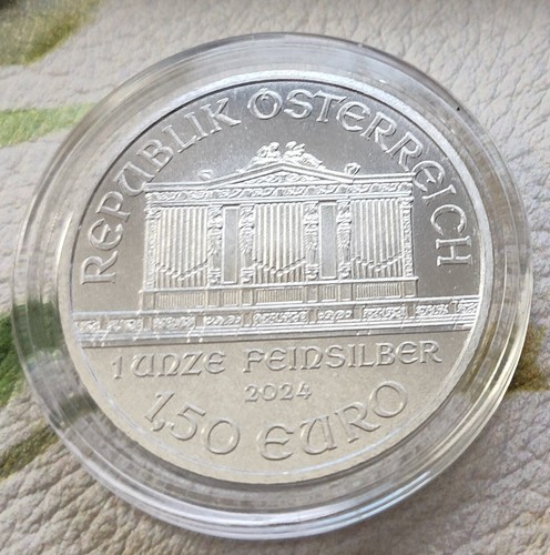 2024 Austria Philharmonic 1 oz Silver Coin Wiener Philharmoniker Euro Bullion BU