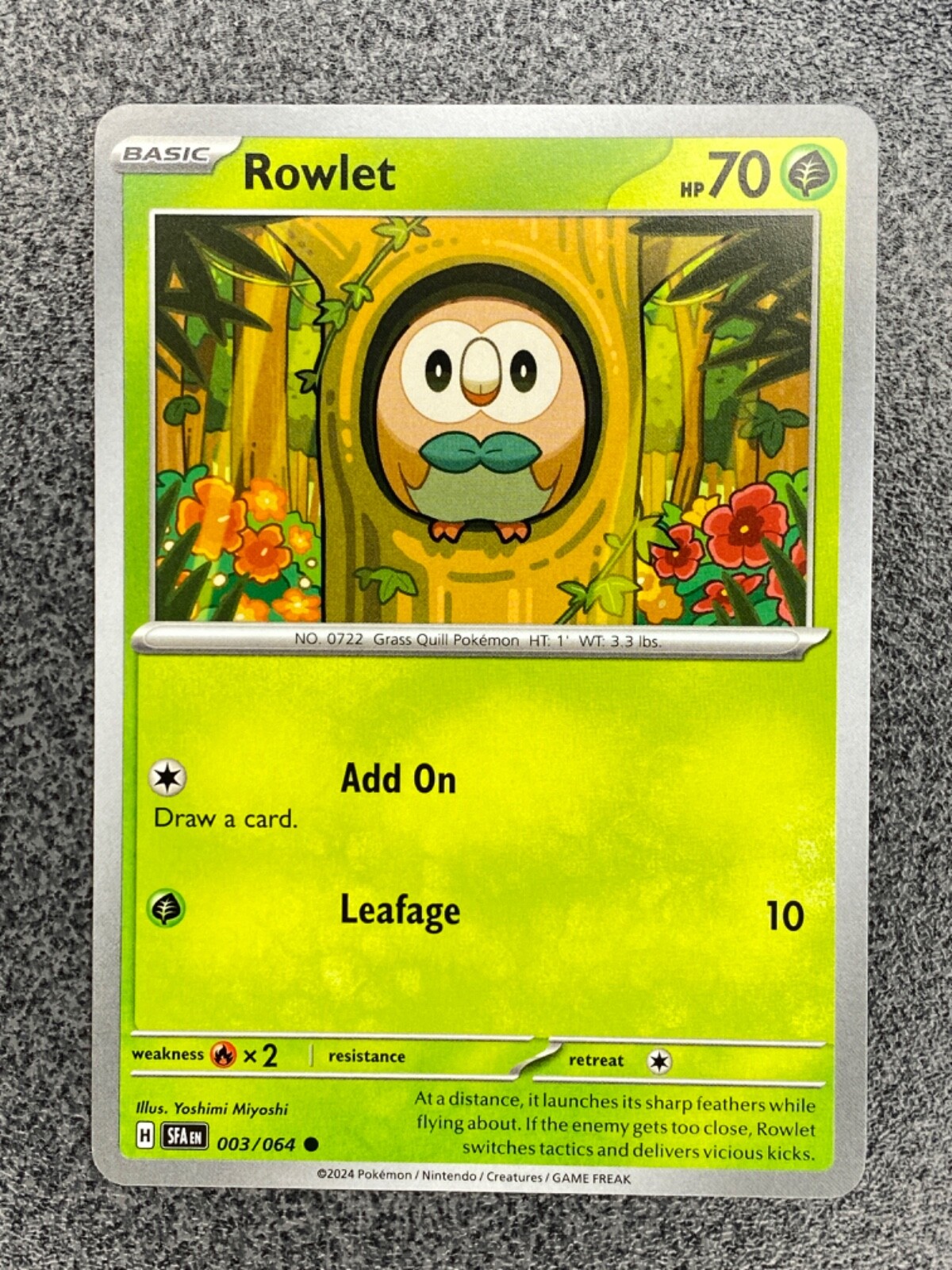 Rowlett 003/064 NM EN Pokemon TCG Shrouded Fable Non-Holo