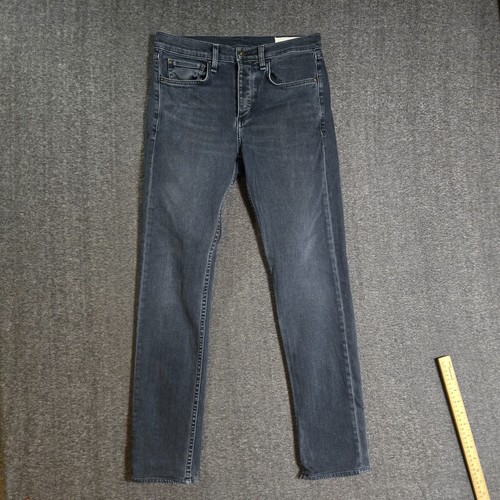 Rag & Bone Herren Jeans 30 x 29 Slim Leg Fit 2 Grau Minna Button Fly Stretch USA