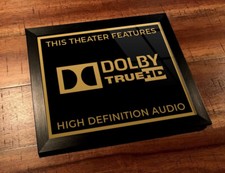 Framed 8" x 10" Home Theater / Cinema Sign - Dolby TrueHD Original Logo 