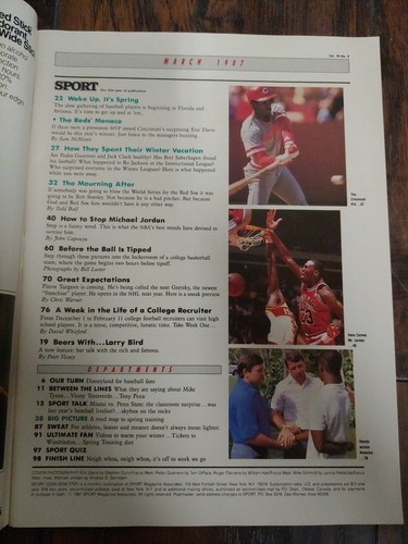 Sport Magazine Sneak Preview ⚾ BASEBALL March 1987 🏀 HOW TO STOP MICHAEL JORDAN - Picture 3 of 10
