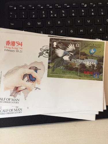 ISLE OF MAN Stamps First Day Cover 1994 CALF OF MAN BIRD MINISHEET UNADDRESSED