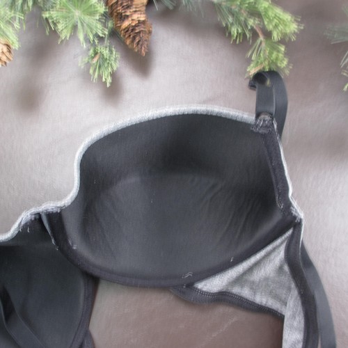 Fruit of The Loom Bra Size 38DD Gray Padded Underwire Adjustable Clasp Back - Picture 8 of 11