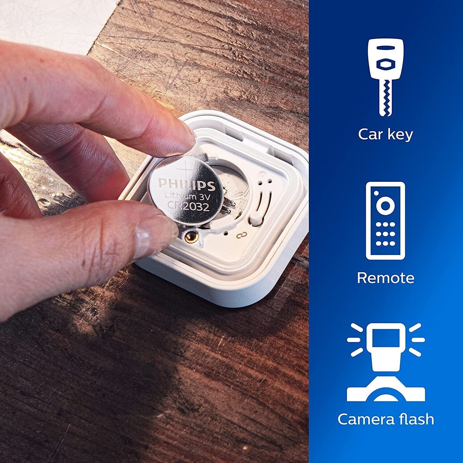 Philips CR2032 Lithium Coin Cell DL 2032 3V Battery 2X Car Keys Fobs