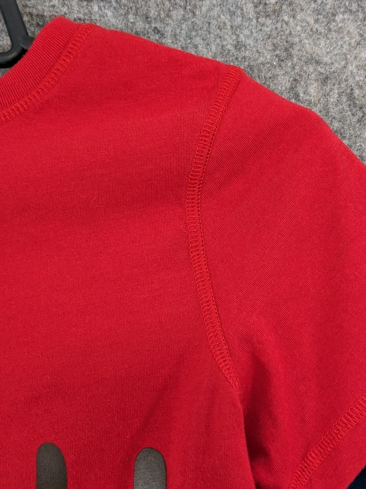 J Khaki Boys Child 7 Red Blue Tee Christmas Moose Google Eyes Embroidered Casual - Imagem 2 de 4