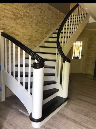 Treppen Treppe Holzteppen Holztreppe Landhaus in Buche Eiche Holz aus Polen - Bild 2 von 24