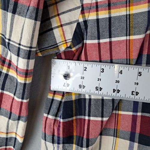 Nautica Mens Size Medium Red Plaid Button Down Long Sleeve Shirt - Picture 7 of 12