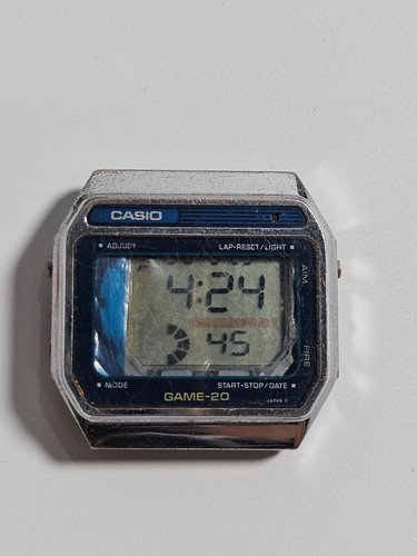 Casio Game GM-20 Mod 165 Uhrwerk funktioniert für Teile oder Reparatur gebraucht - Bild 1 von 7