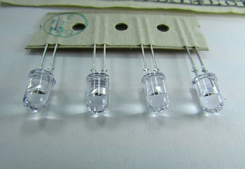 100 LED Indicatore Lampada 2 Conduttori Colore Luce Arancione Rossastro Trasparente Diametro 5MM - Foto 6 di 10