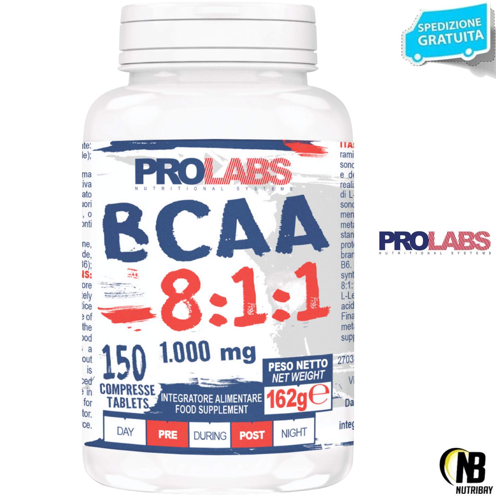 Prolabs BCAA 8:1:1 150 cpr Aminoacidi Ramificati con Extra Leucina 811