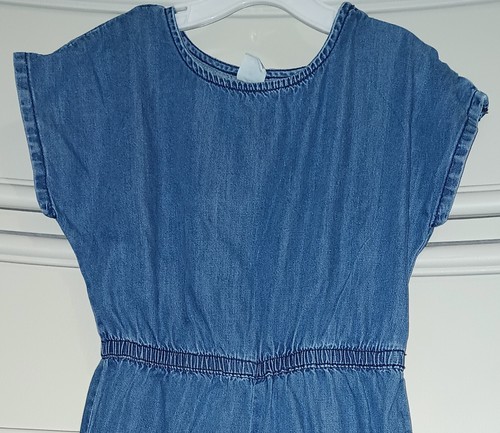 Stem Girls' Wide Leg Blue Denim Romper/Jumpsuit Size 6 - Picture 7 of 11