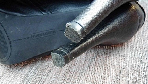 Vince Camuto - Pernot - Womens Heels Shoes, Peep Toes, Size 10.5M Black Leather - Picture 12 of 18