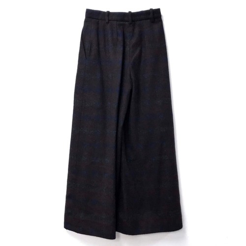 CHANEL 15B Flannel Pants Burgundy and Navy - Picture 2 of 9