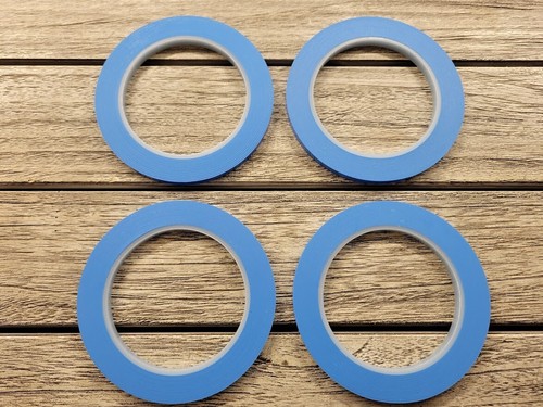 4-PACK 3M Scotch High Temp Tape 4737S, Vinyl, Blue, 1/4" x 36 yd 5.4 mil NEW - Picture 4 of 10