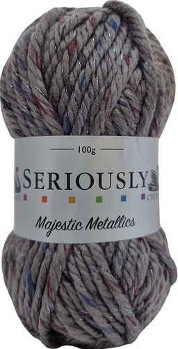 Cygnet Seriously Majestic Metallics Super Chunky Yarn 100g 8257 Gunmetal Grey - Picture 1 of 2