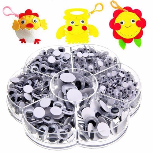 Googly Eyes 700pc Mixed Size Pack Self Adhesive Peel & Stick Wiggly Wobbly Eyes/ - Picture 8 of 9