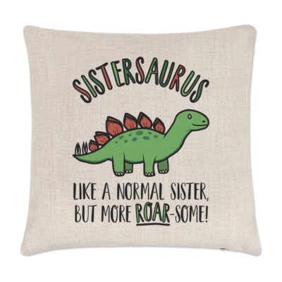 Gift Base Sistersaurus Dinosaurier Kissenbezug 40cm Quadratisch 100% Polyester