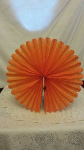 vtg 1983 beistle turkey Thanksgiving centerpiece honeycomb org pkg nice - Picture 4 of 6