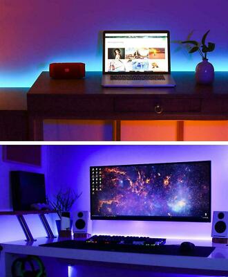 LXLQZXW Under Cabinet LED Strip Lights - 16.4FT, Color Changing, 10-Pack With Remote Control For Kitchens, Cupboards, Closets, Stairs, Shelves And Beds