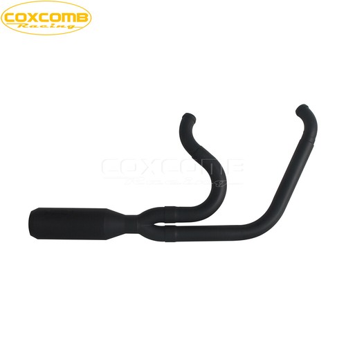 2-into-1 Exhaust System Muffler For Harley '06-17 Dyna Fat Bob FXDF Wide Glide - Picture 5 of 9