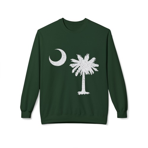 South Carolina Crescent and Palmetto Unisex mittelschweres Fleece Sweatshirt mit Rundhalsausschnitt - Bild 26 von 73