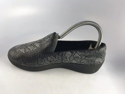 Fitflop Womens Audrey Python Print Smoking Slipper Shoes Black US 6.5  - Bild 2 von 11