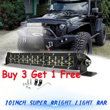 10"inch 300W Dual Row LED Work Light Bar Spot Driving Offroad 4WD ATV Truck SUV