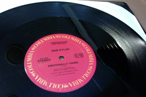 MINT- 1985 Bob Dylan PROMO 12" 33 1/3 DOUBLE SIDED SINGLE Emotionally yours - Picture 5 of 5