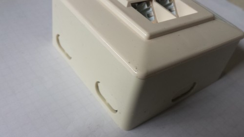 NETZWERK DOSE 2xRJ45 hochwertig abgeschirmt CAT6 3047 - Picture 2 of 3