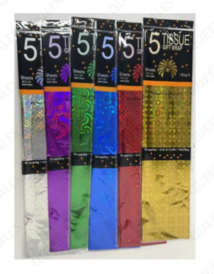 60pcs Christmas Gift Wrapping Paper Holiday Party Glitter 6 Colors