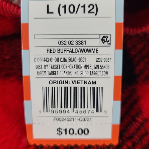 Cat & Jack Fleece Sweatshirt Pullover Size Medium 7/8 Red Plaid Boys Unisex - Picture 51 of 63