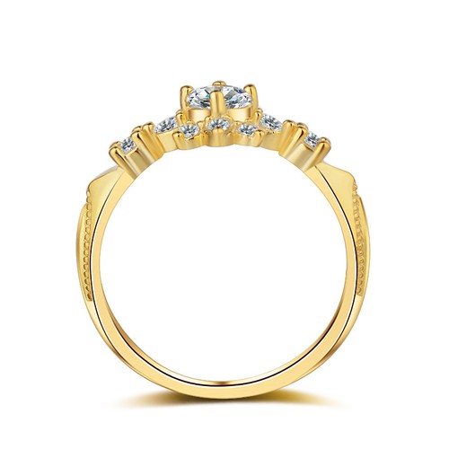 9mm AAA CZ Band Women's 18K White/Yellow Gold Filled Wedding Party Ring Size 4-9 - Picture 5 of 10