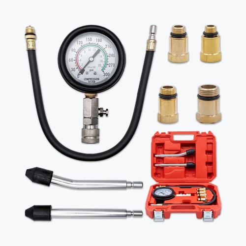 Petrol Engine Compression Tester Kit 300PSI M10-M18 Car Motorcycle Gauge Set - Picture 2 of 10