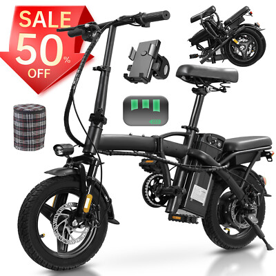 #ad Foldable Electric Bike E scooters 48V 10AH Adult Bicycles UL 2849 Certified. $299.99