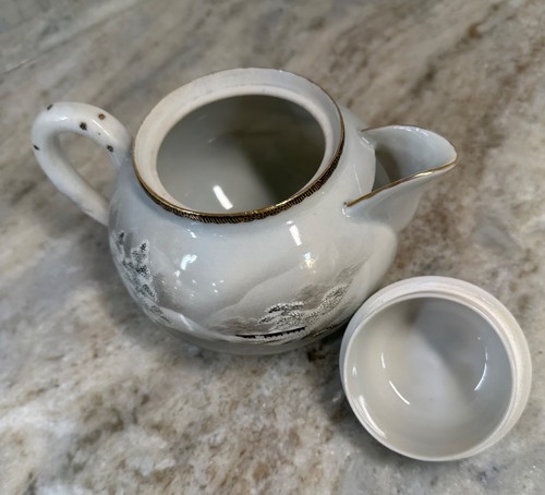 Kutani Tea Set Pagoda Village Hand Painted Eggshell Porcelain Japan VTG *Choice* - Picture 49 of 67